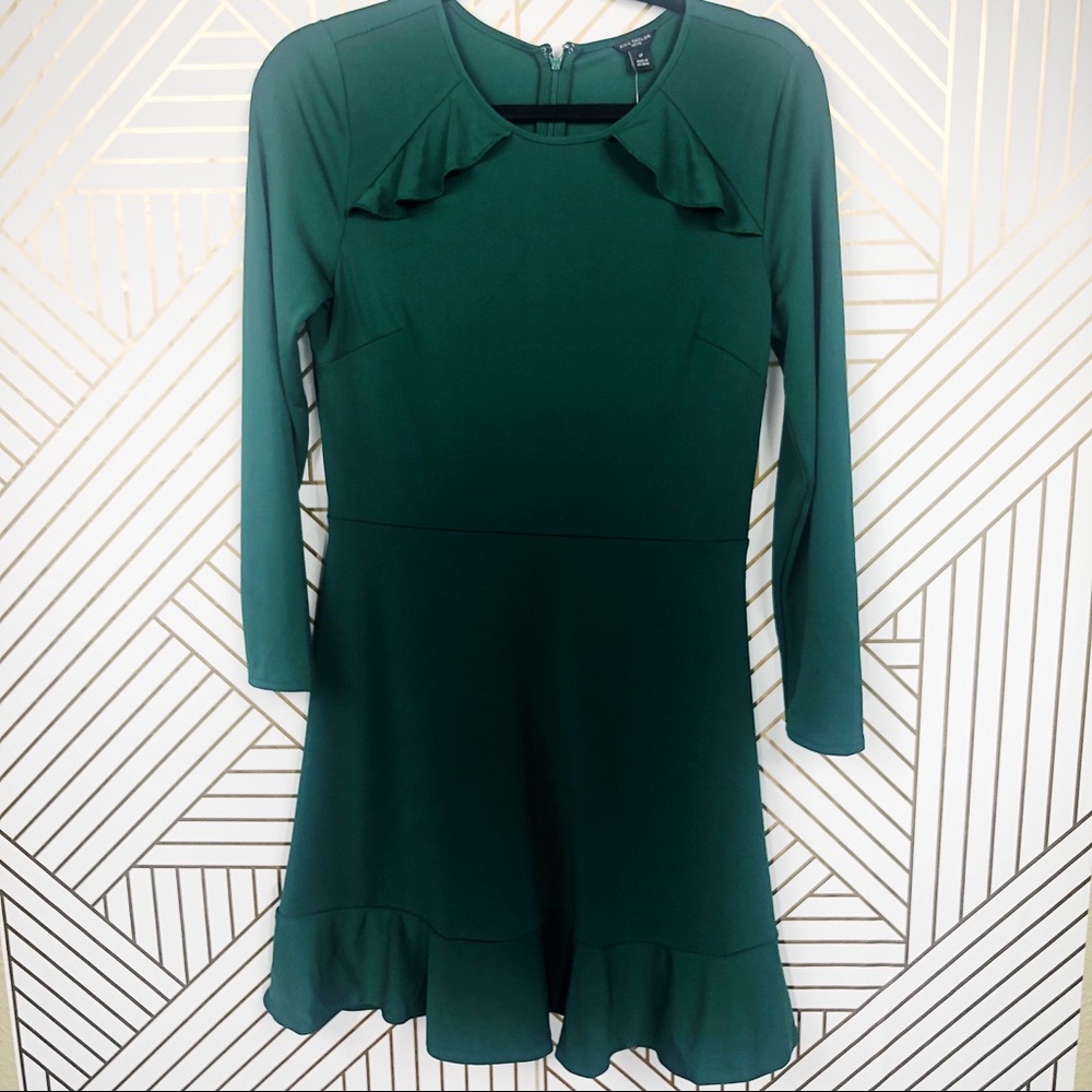 NWT Ann Taylor Long Sleeved Green Dress